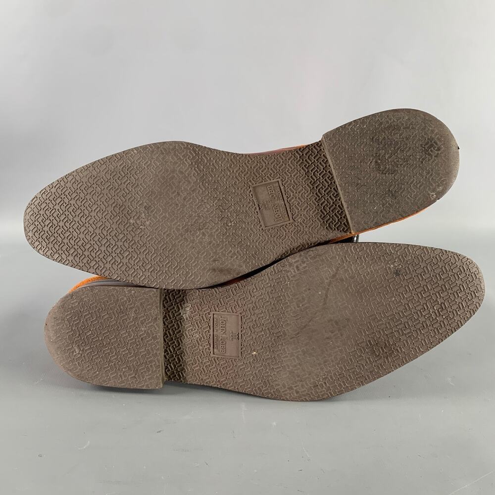 JOHN LOBB Size 9 Camel Leather Pointed Toe Lace Up Shoes - Picture 6 of 8